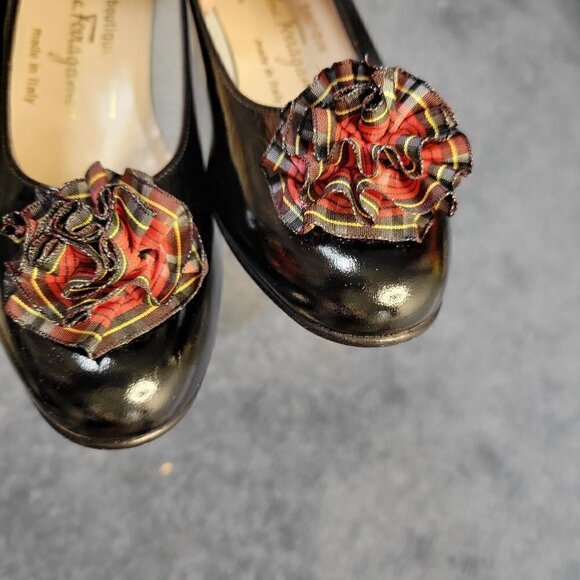 New - Salvatore Ferragamo Vintage Black Pumps Women Size 6.5 - Picture 16 of 16